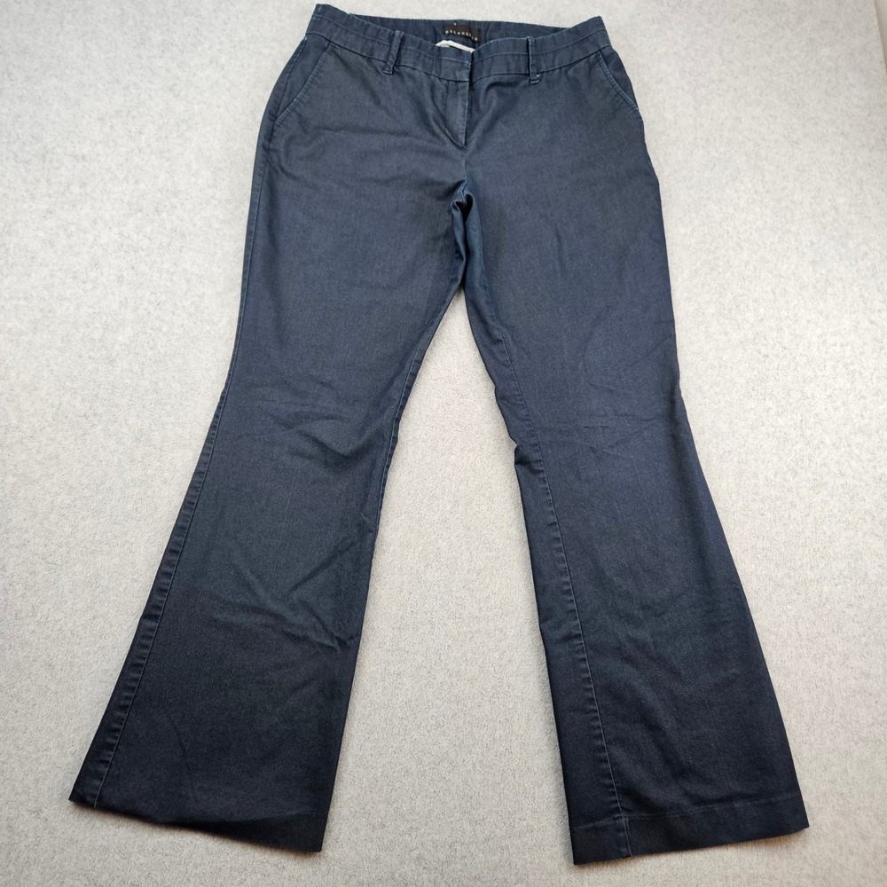 ATTENTION Trousers Womens 10 Blue Flare Leg Stretch Cotton Blend Casual Work - Picture 2 of 16